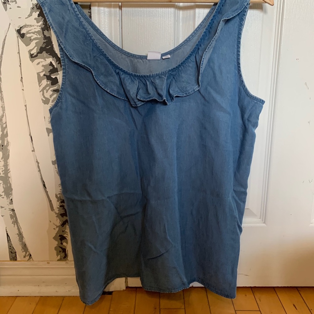 Adorable Mock Denim Blouse from Gap